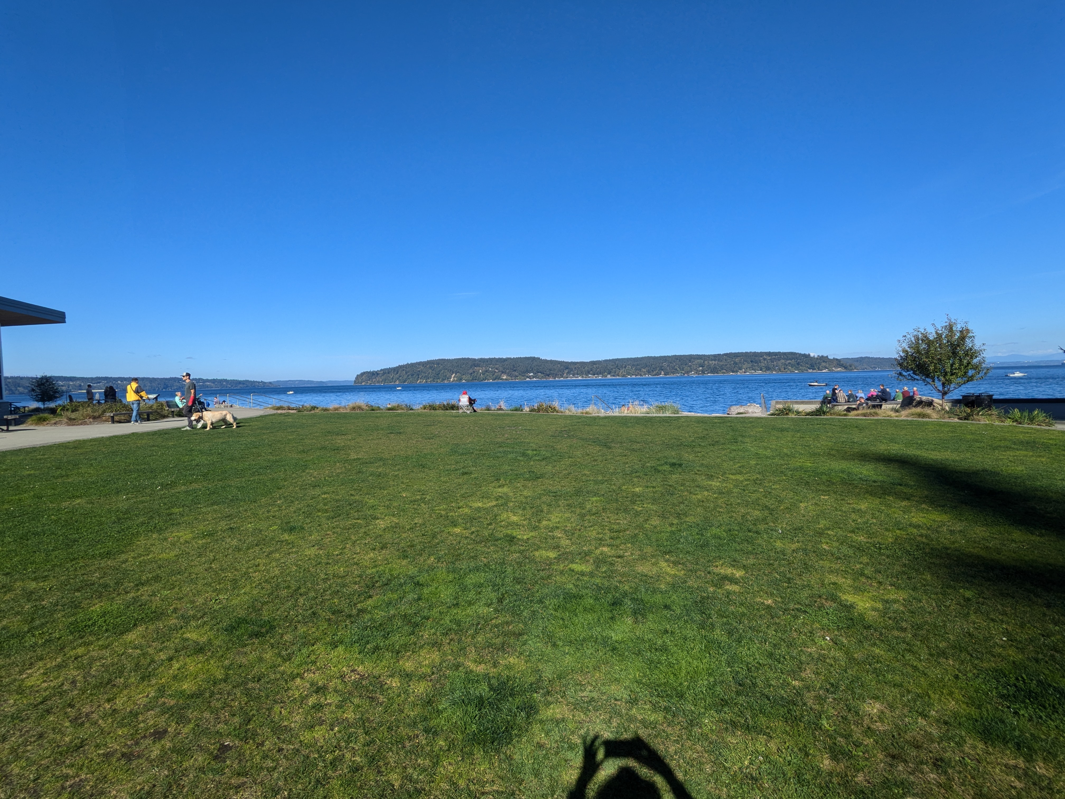 Lawn and water view at Owen Beach, Tacoma